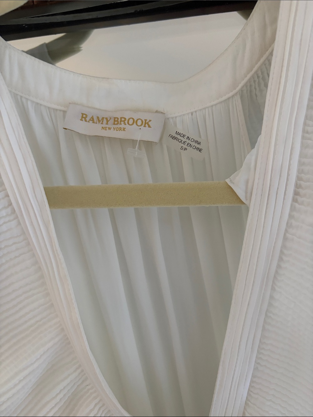 Ramy Brook White Pleated Ruffle V-Neck Maxi Dress - Picture 2 of 5